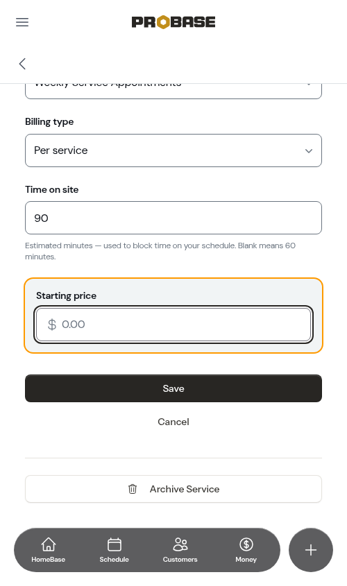 Add default opening the edit form on the price field