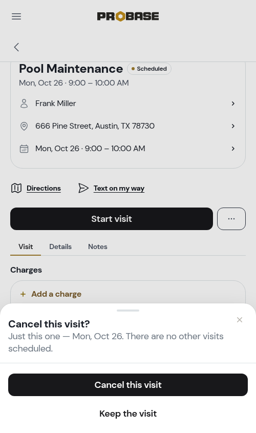 Cancel individual appointment