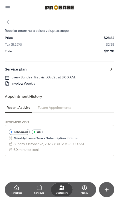 A cancelled service