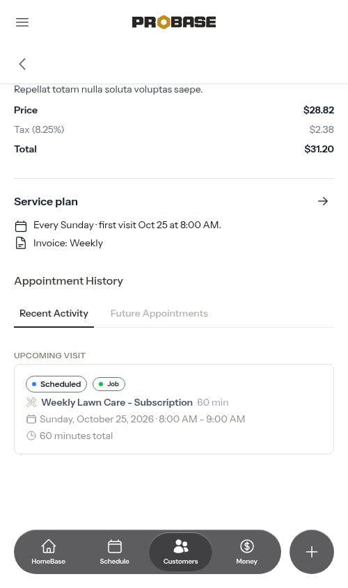 A cancelled service