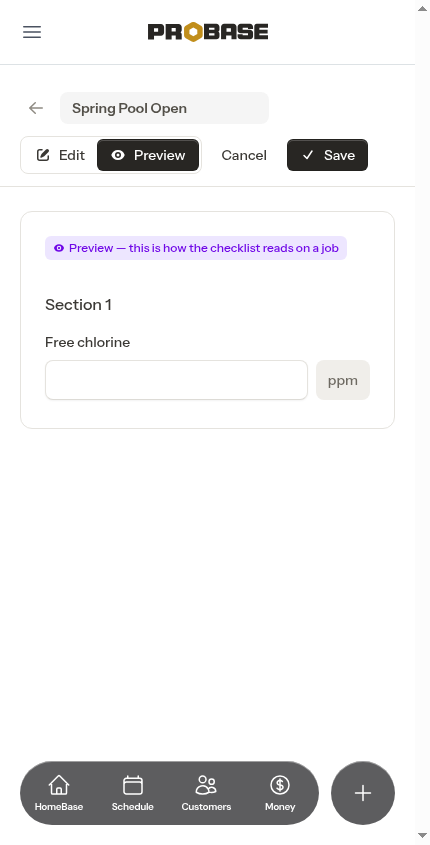 Checklist preview