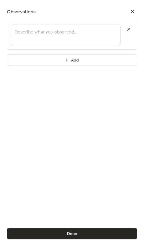 Entries before removing