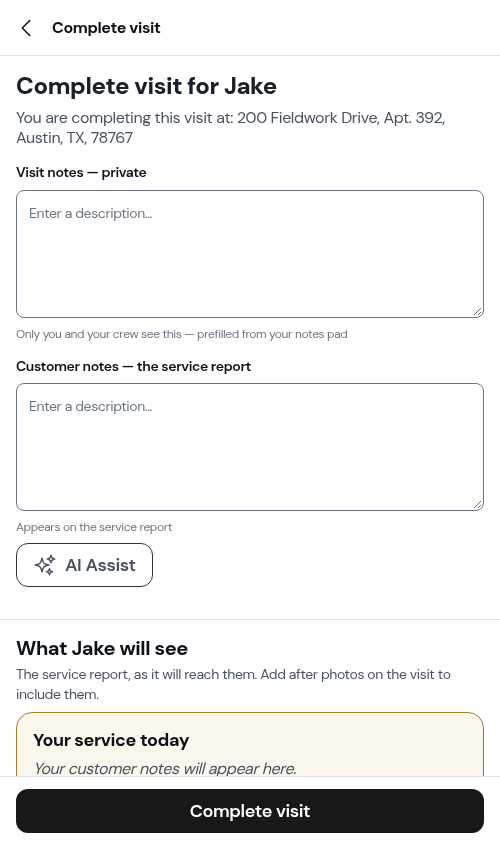 A cancelled job — no scheduling step