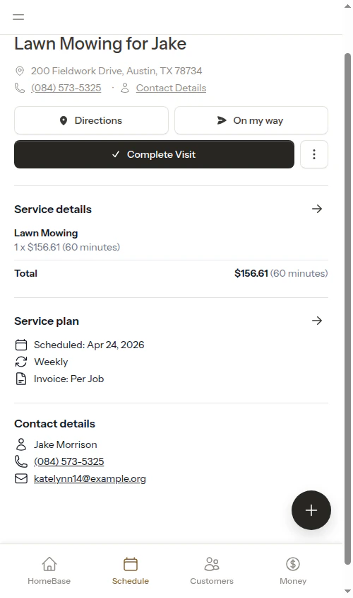 Appointment page overview