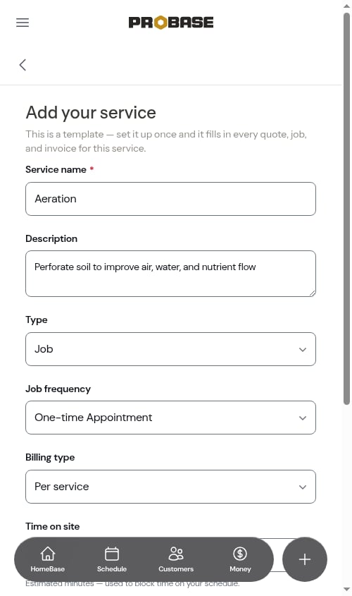 Gallery service opening a pre-filled create form