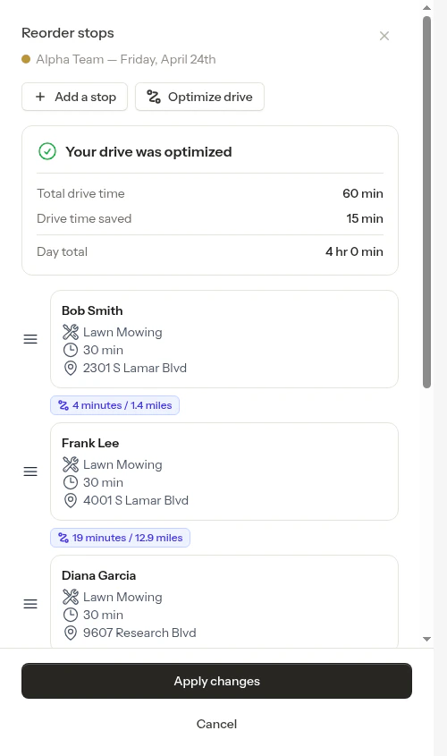 Before applying optimization