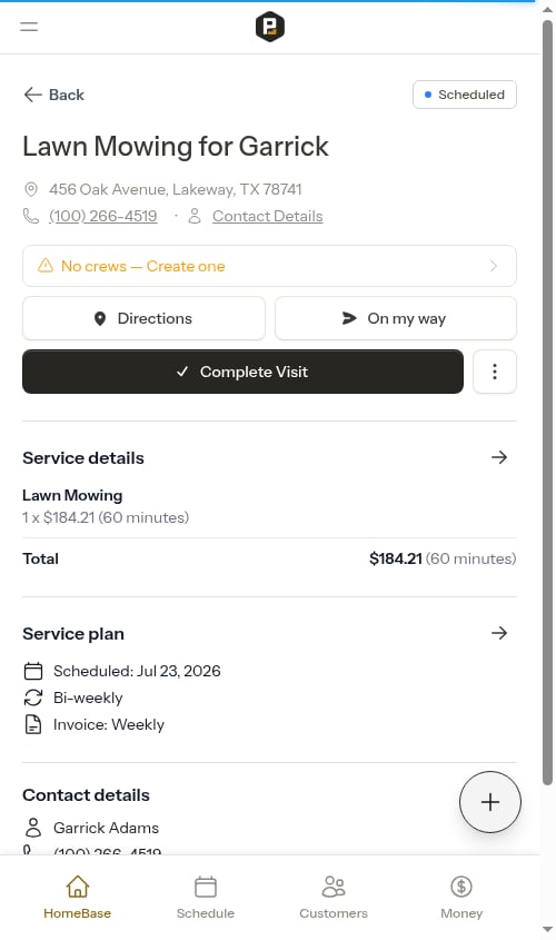 Next stop detail page