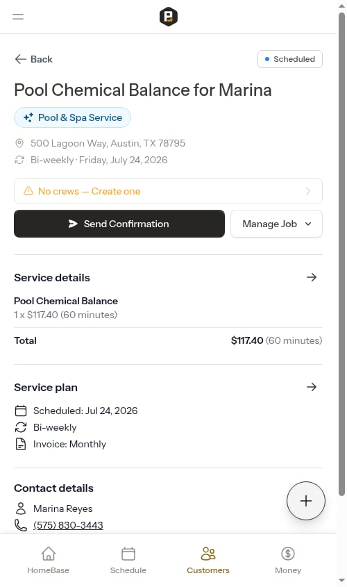 Trade chip on the job detail page