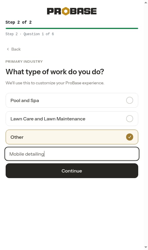 Other industry reveals a text box