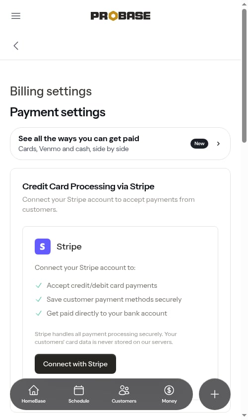The Payments page a payment-processing update links to