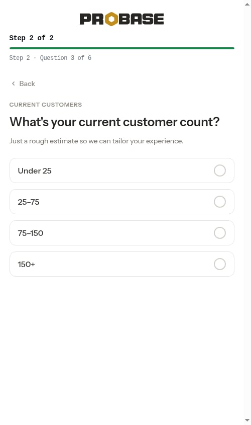 Customer count question
