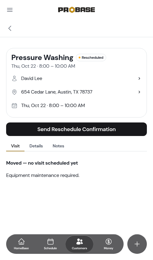 A rescheduled visit