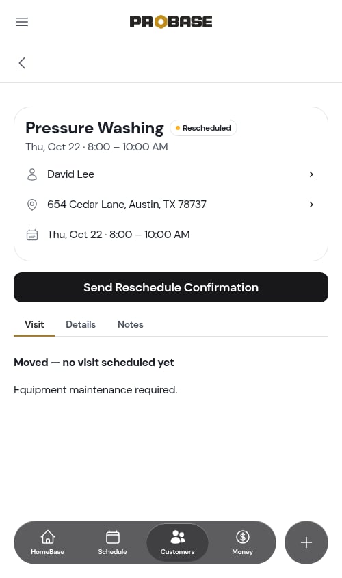 A rescheduled visit