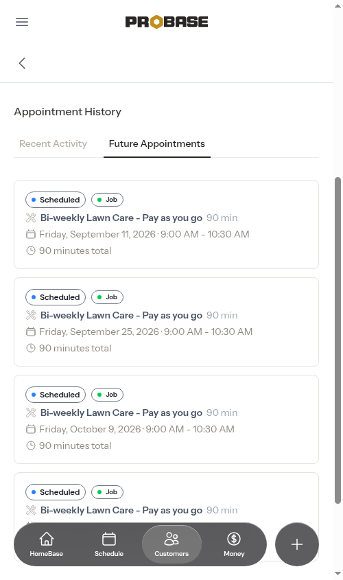 Future Appointments tab expanded with Show more