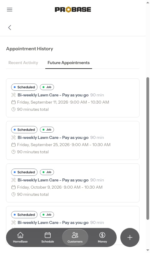 Future Appointments tab expanded with Show more