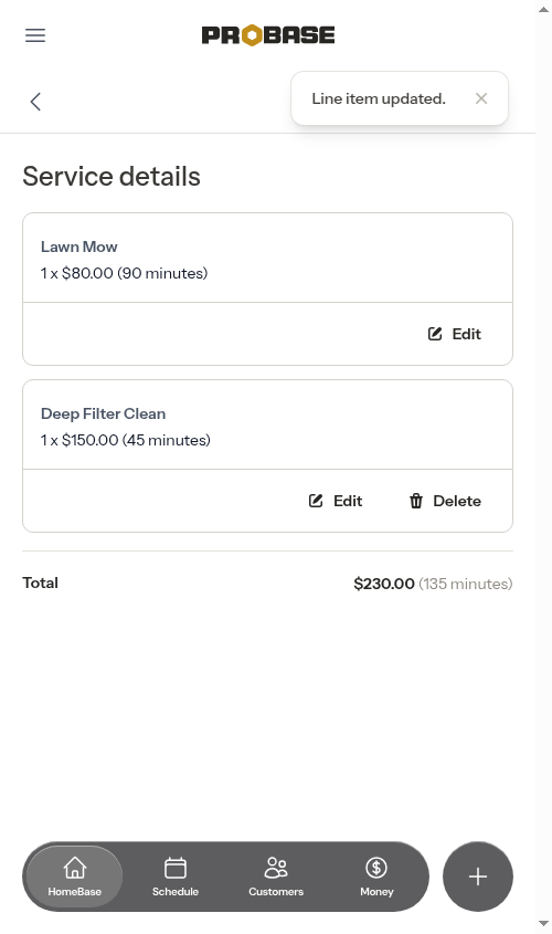 Item updated