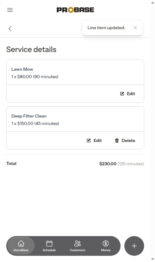 Item updated