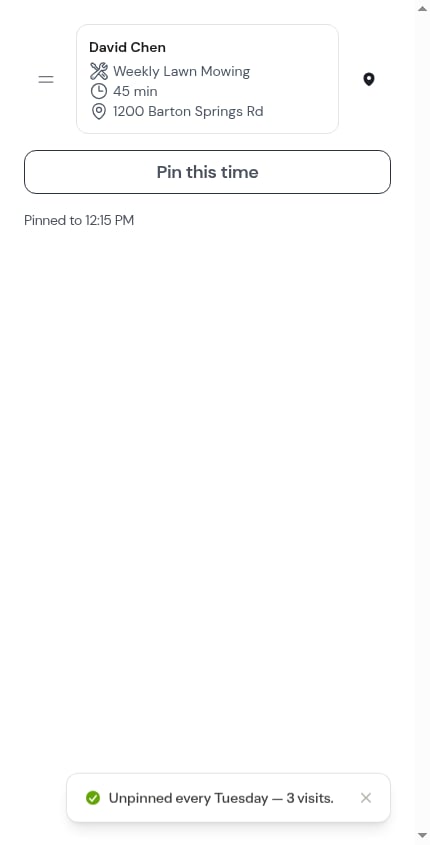 The unpinned confirmation