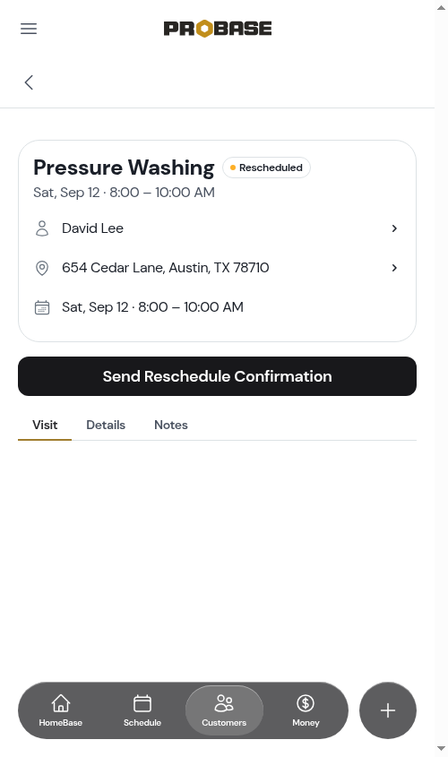 A rescheduled visit