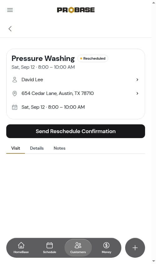 A rescheduled visit