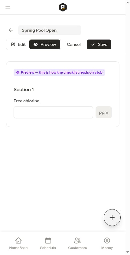 Checklist preview