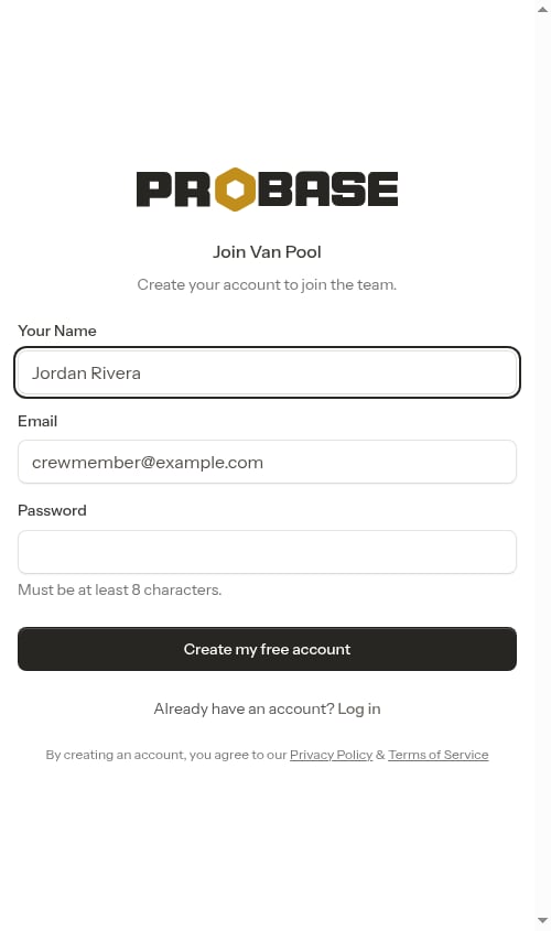 The pre-filled join screen