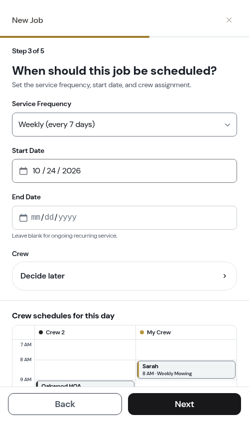Decide later showing every crew's day