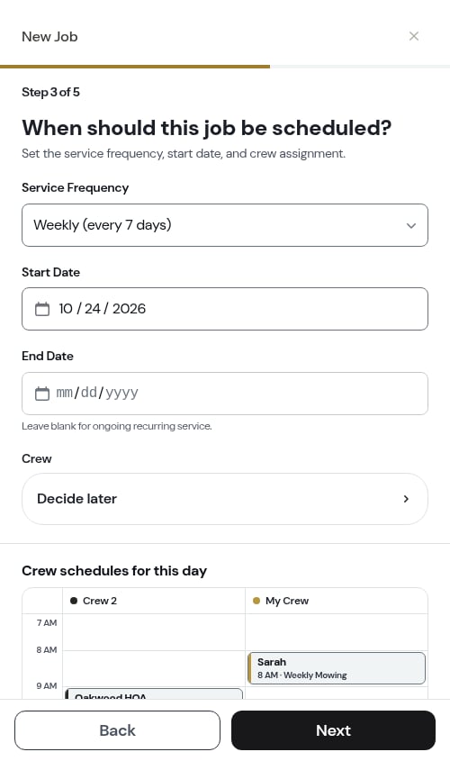 Decide later showing every crew's day