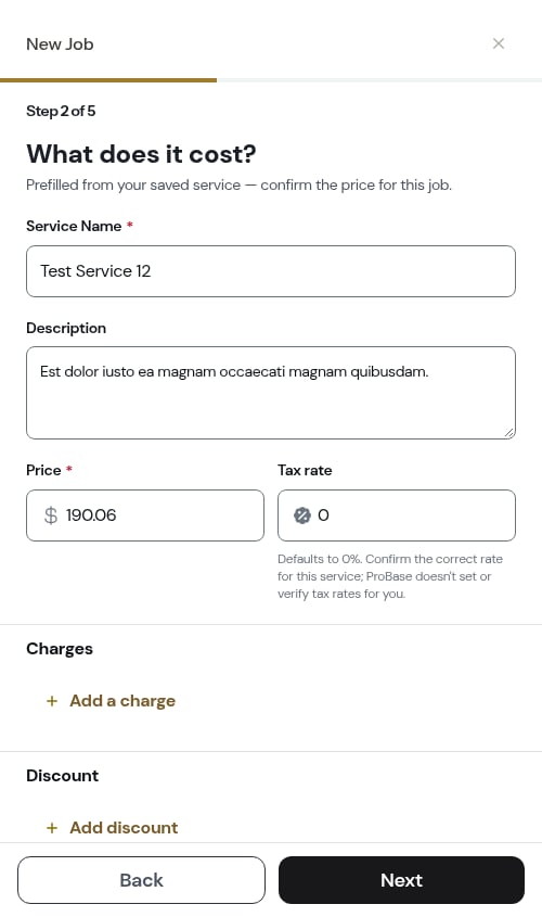 The pricing question opening at the top