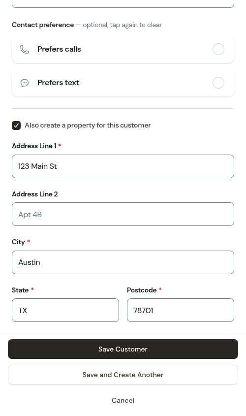 Address Line 1 holding just the street after picking a suggestion