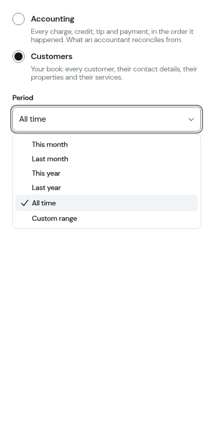 The period choices