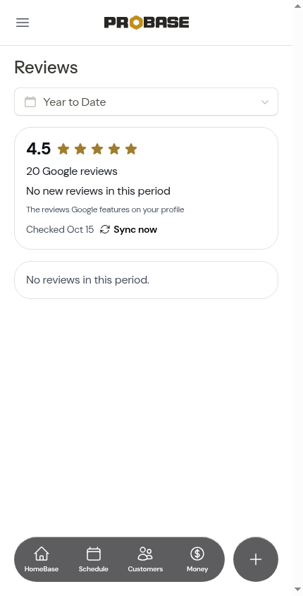 Sync now on the summary card