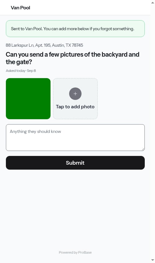 Confirmation after sending