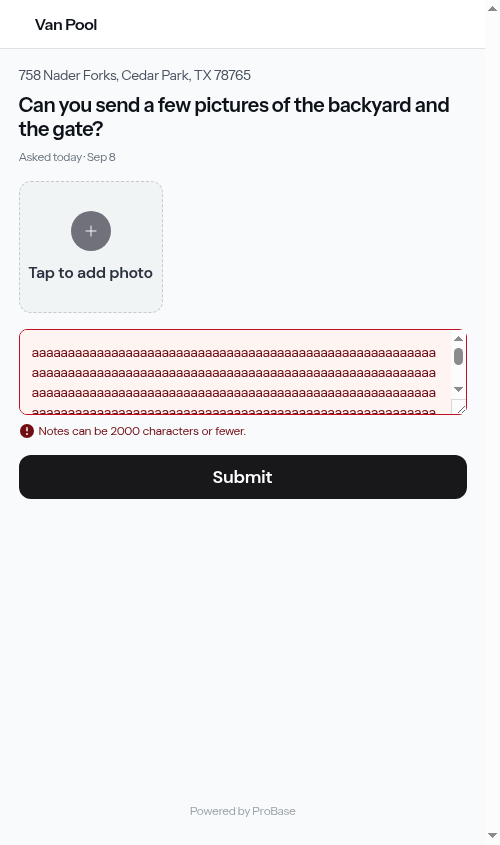 A note over the length limit