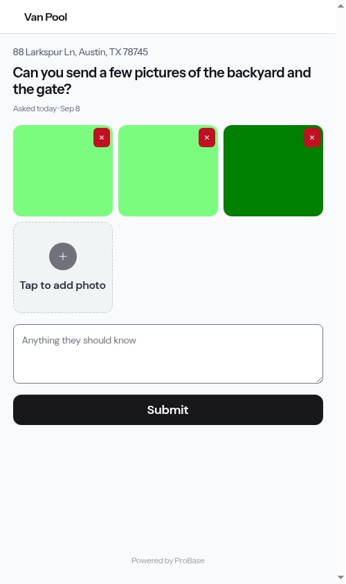 A second pick adds to the photos already staged