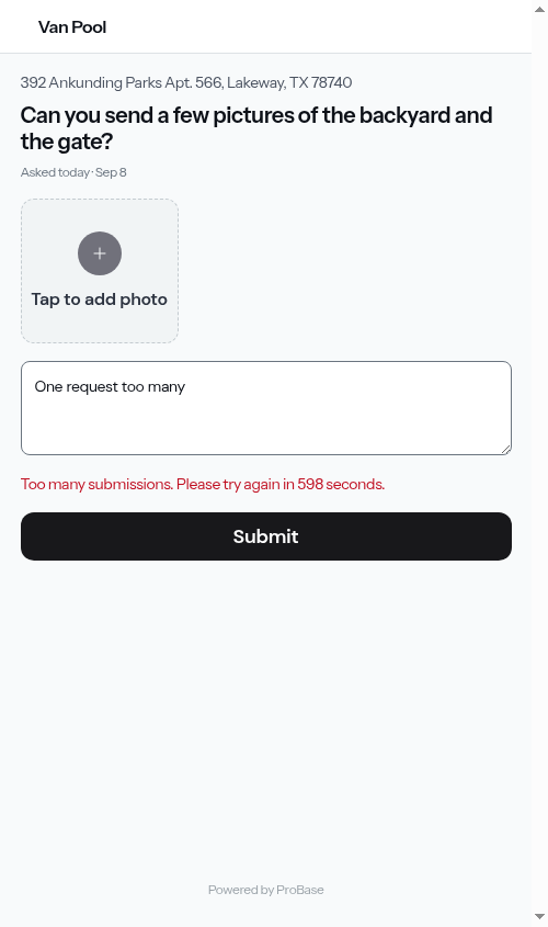 Too many submissions in a row