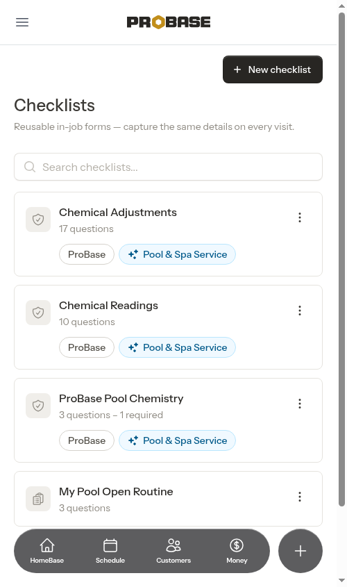 Checklists library