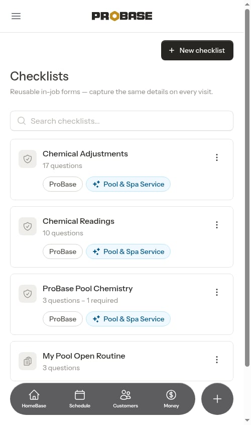 Checklists library