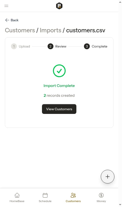 Import Complete summary after the import resumed and finished