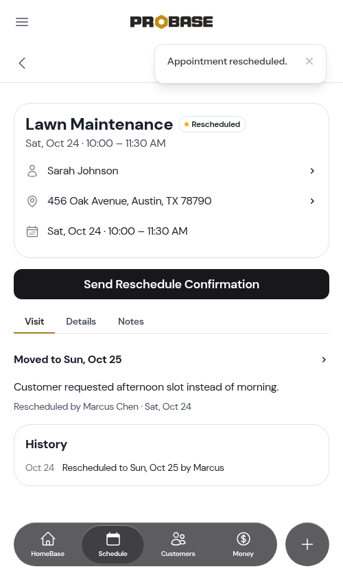 Original now rescheduled