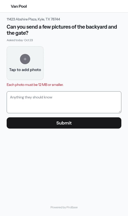 A photo over the size limit