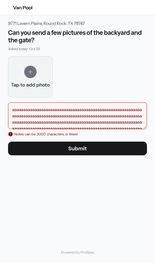 A note over the length limit