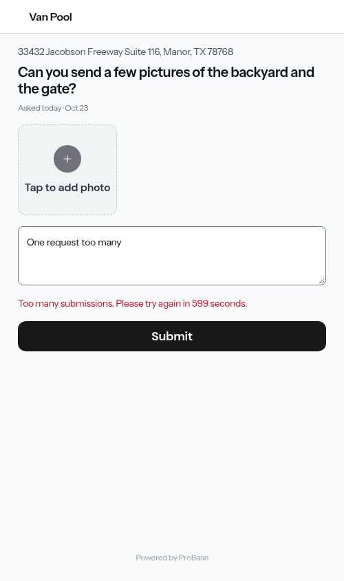 Too many submissions in a row