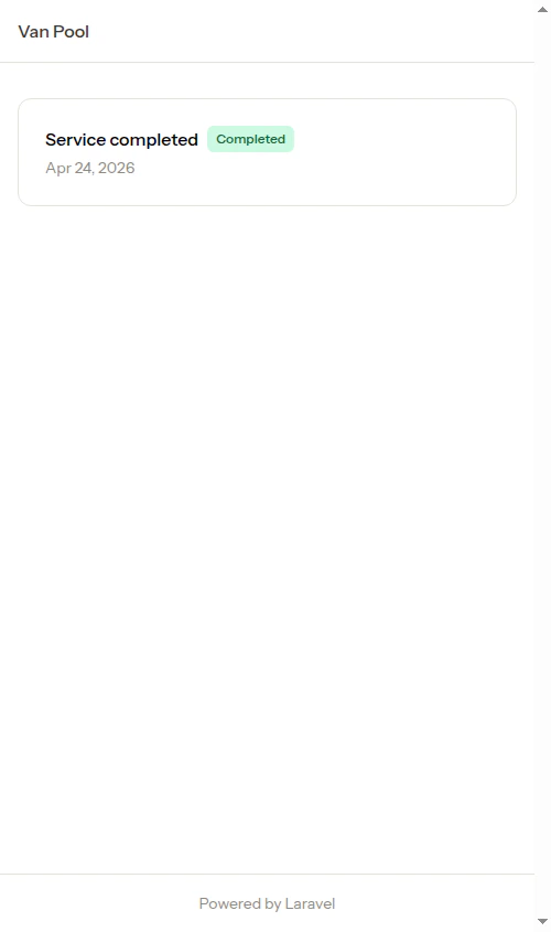 Customer invoice list with service report