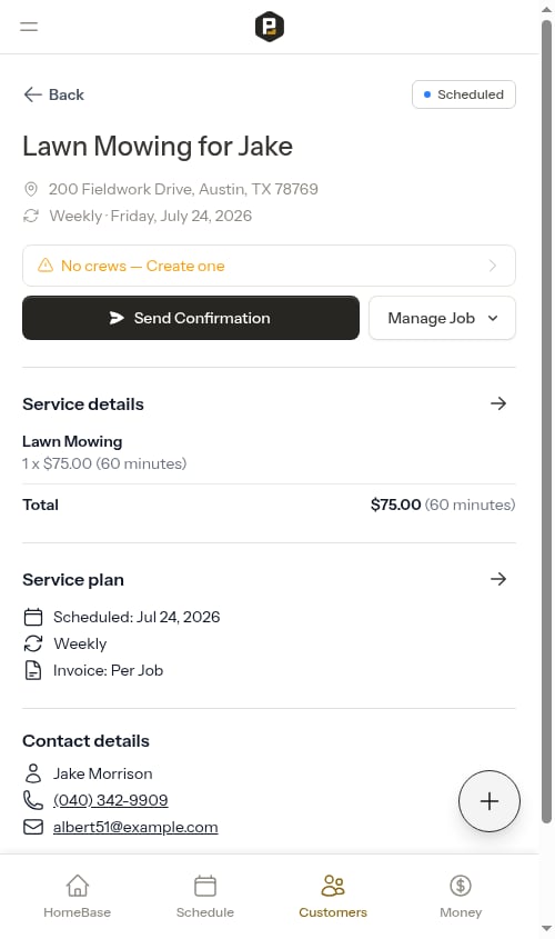 Appointment detail page