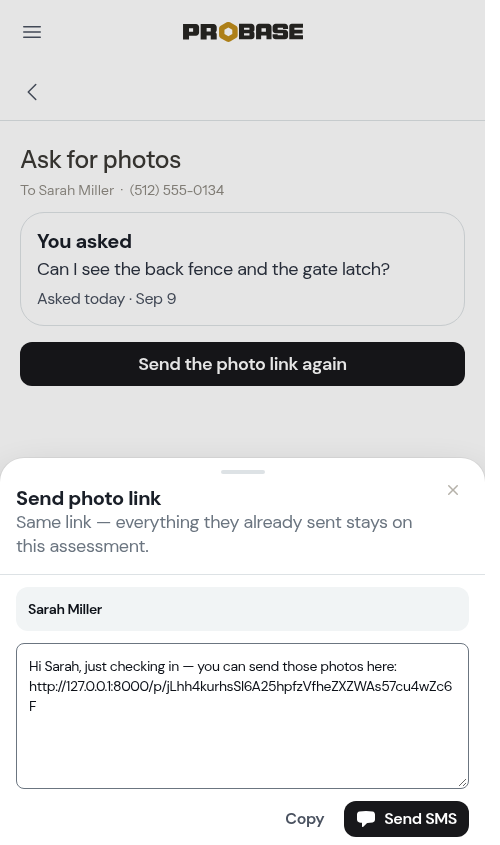 Re-sending the photo link