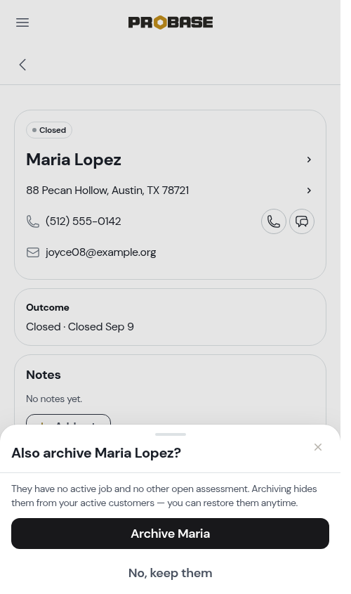 The follow-up archive offer