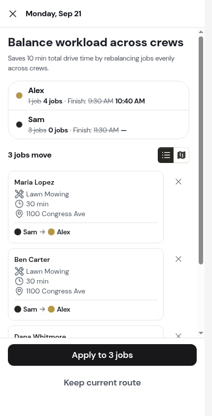 Leaving a job out
