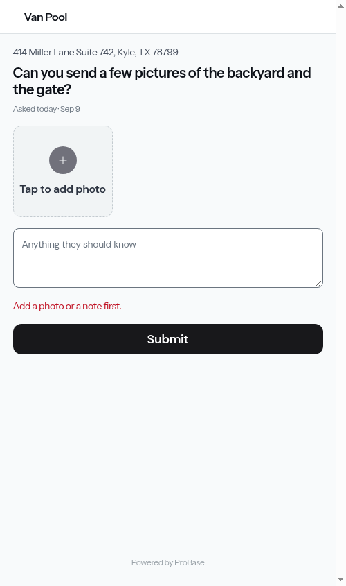 Submitting with nothing added