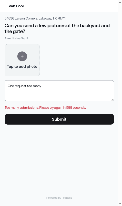 Too many submissions in a row